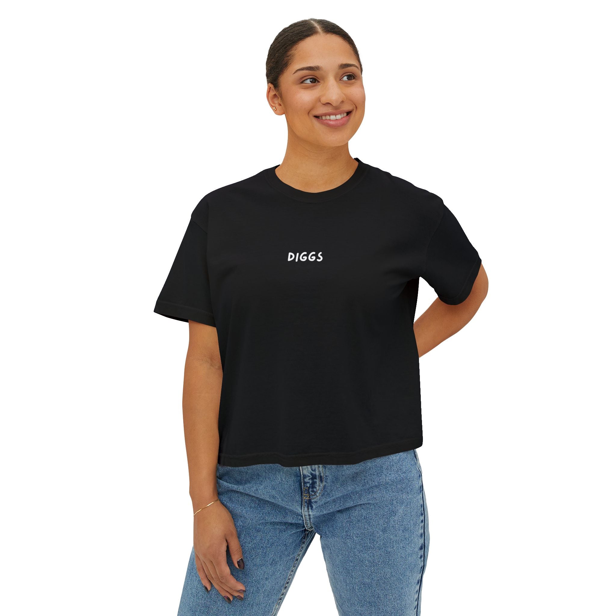 Women's Diggs Boxy Shirt (Black and Grey)