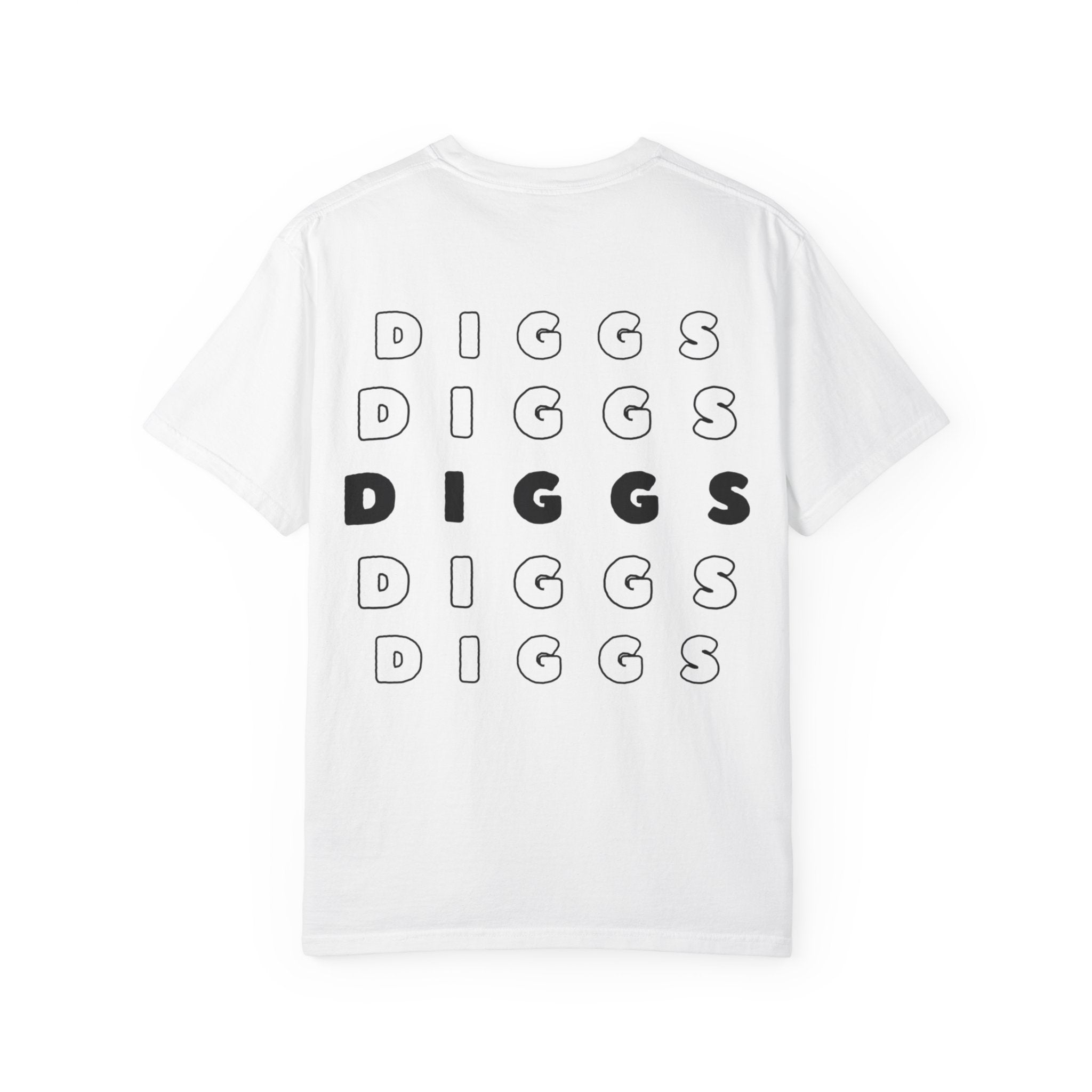 Diggs Back Print White T-Shirt