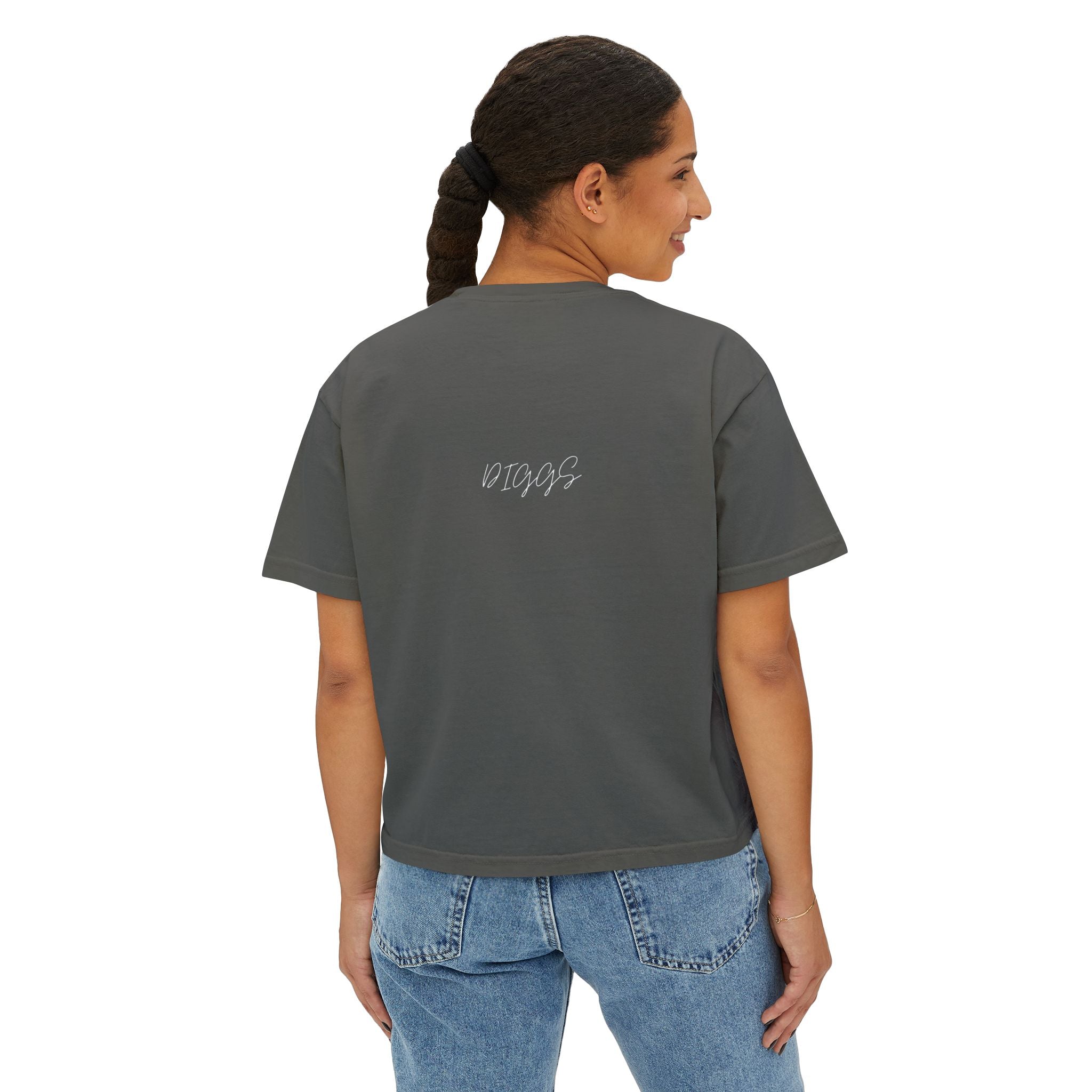 Women's Diggs Boxy Shirt (Black and Grey)