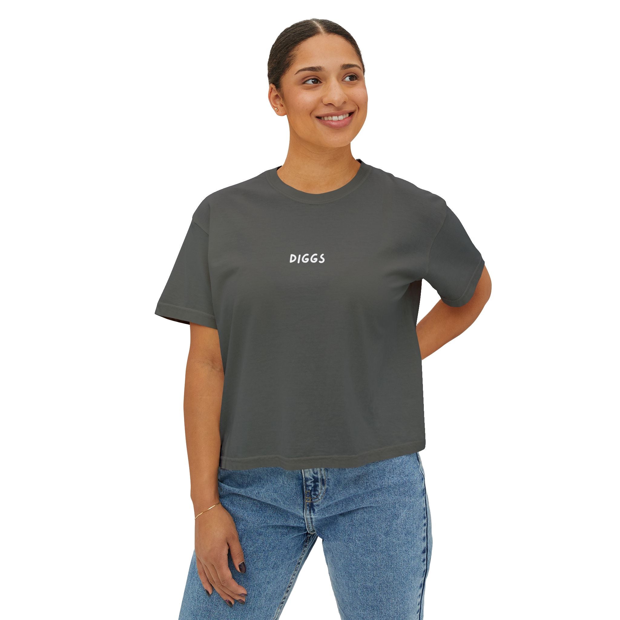 Women's Diggs Boxy Shirt (Black and Grey)